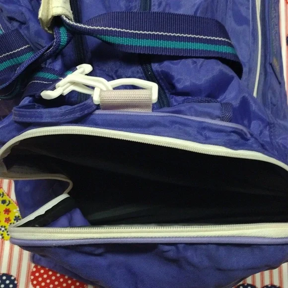 Purple Travel Gym Bag with Shoulder Strap - Picture 8 of 13